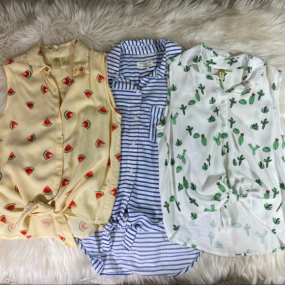 Japna Cactus Button down Collared Top Sleeveless - Picture 8 of 8